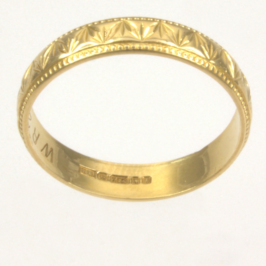 18ct Gold Wedding Ring Size O